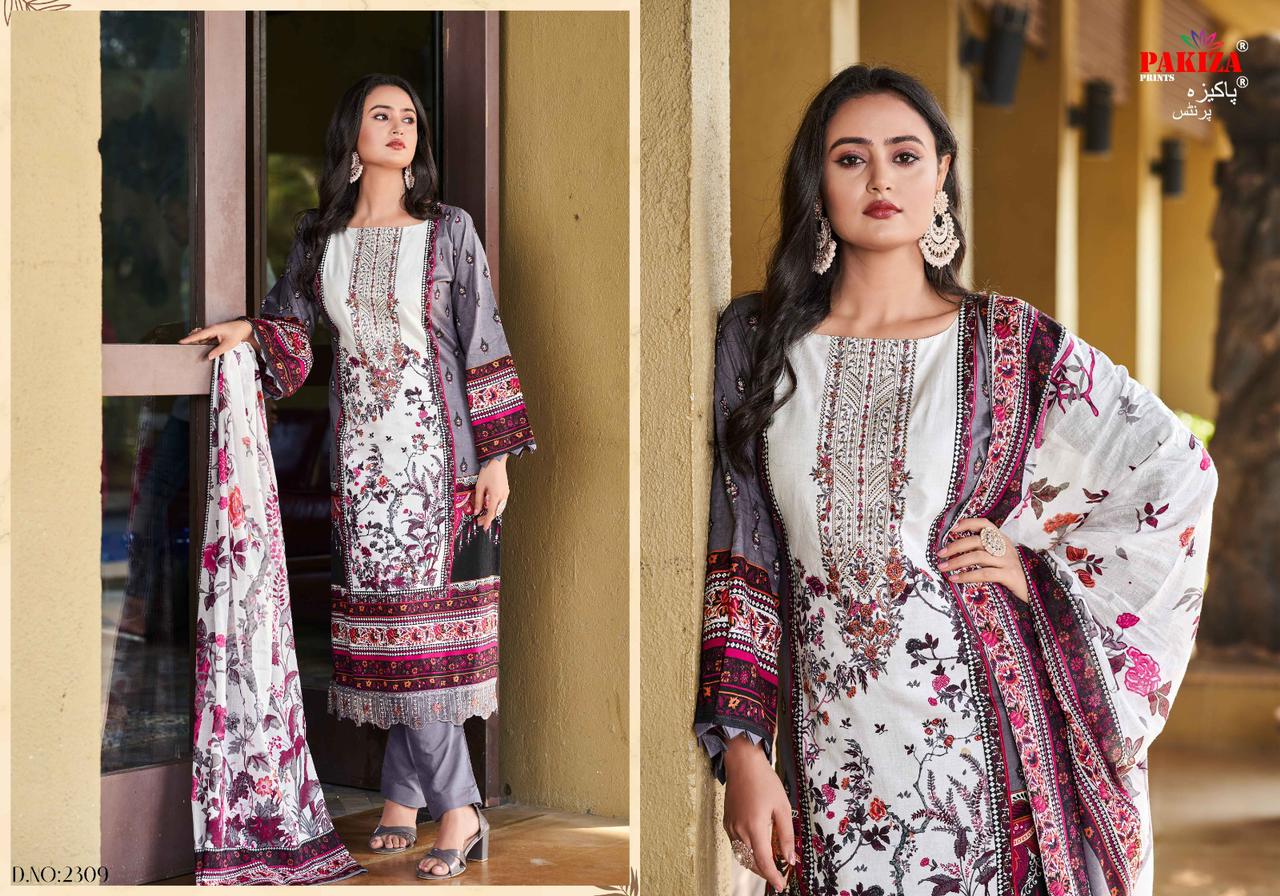 Zara Zikra Vol 23 Pakiza Prints Lawn Cotton Karachi Salwar Suits