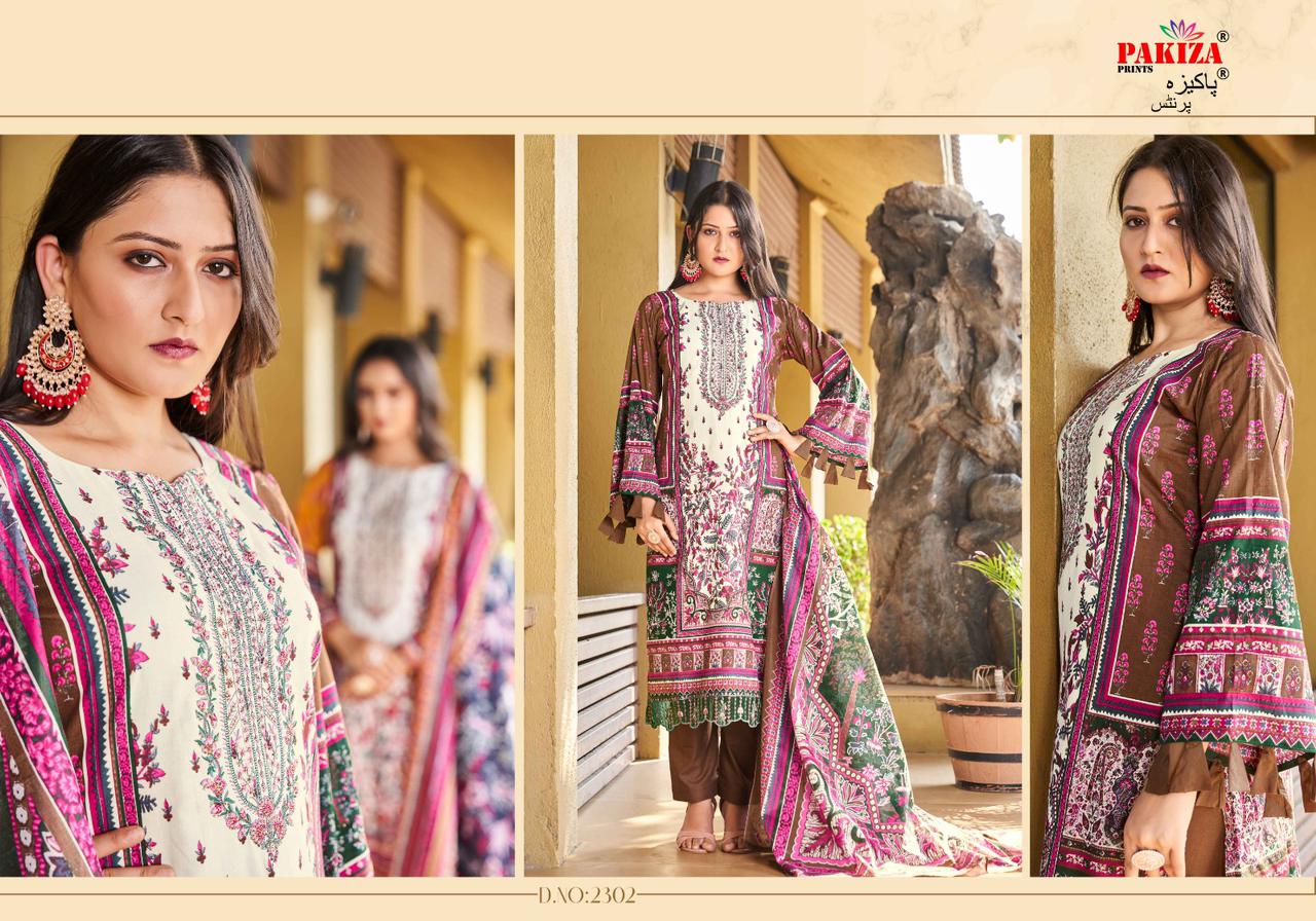 Zara Zikra Vol 23 Pakiza Prints Lawn Cotton Karachi Salwar Suits