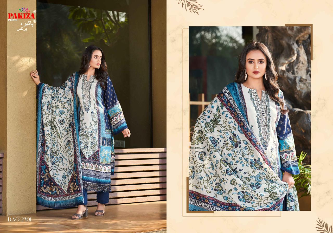 Zara Zikra Vol 23 Pakiza Prints Lawn Cotton Karachi Salwar Suits