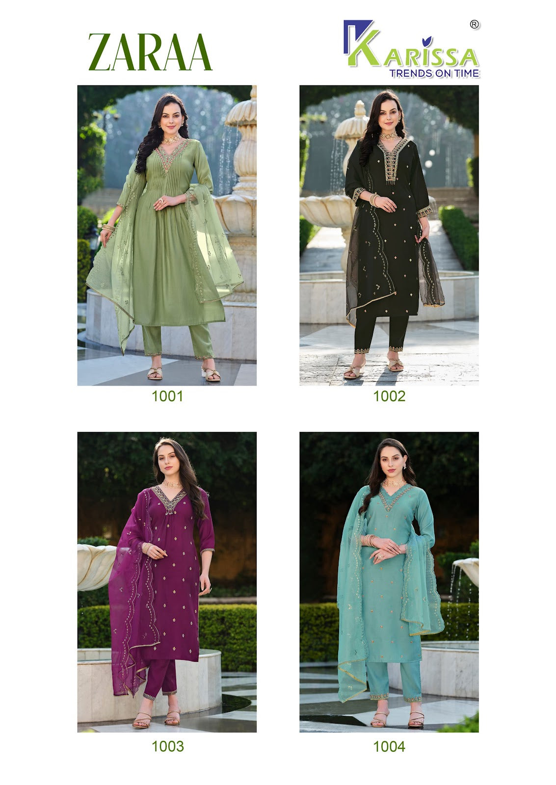 Zaraa Karissa Viscose Readymade Pant Style Suits