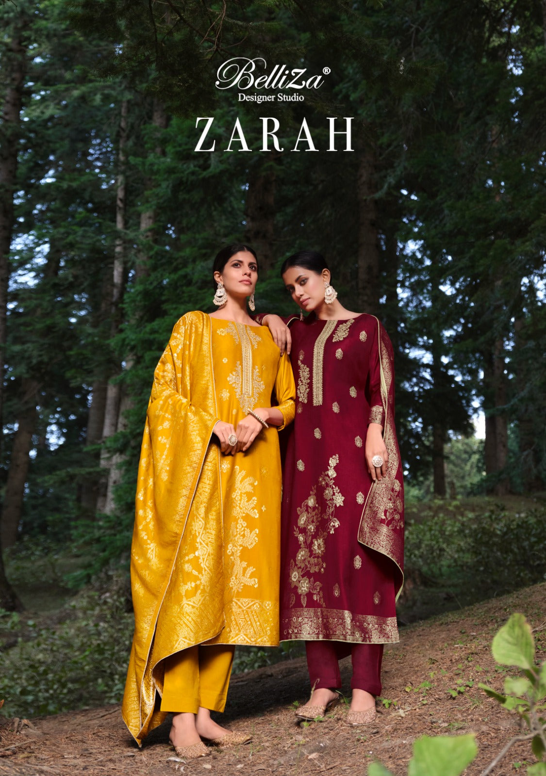 Zarah Belliza Designer Studio Viscose Pashmina Suits