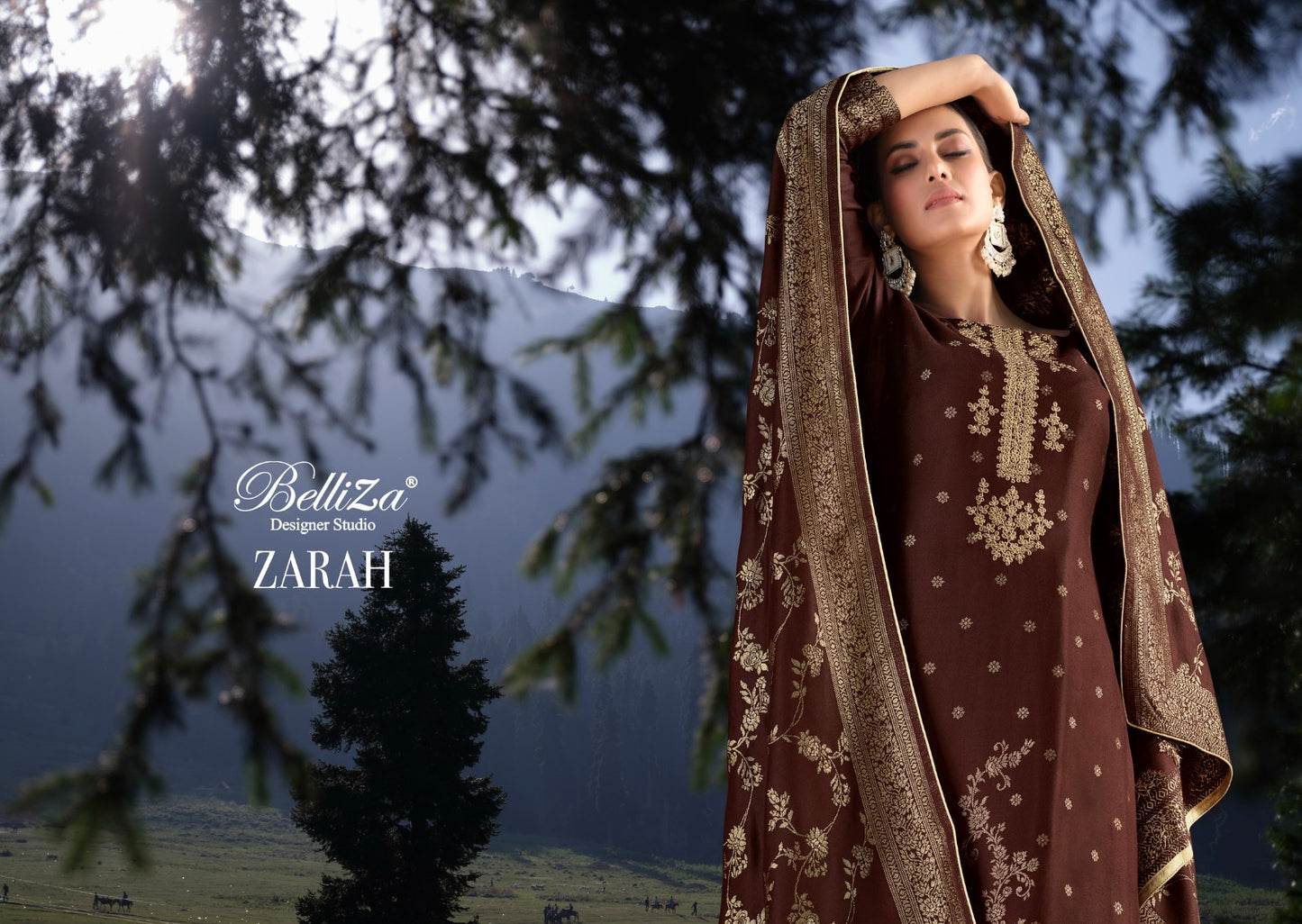 Zarah Belliza Designer Studio Viscose Pashmina Suits
