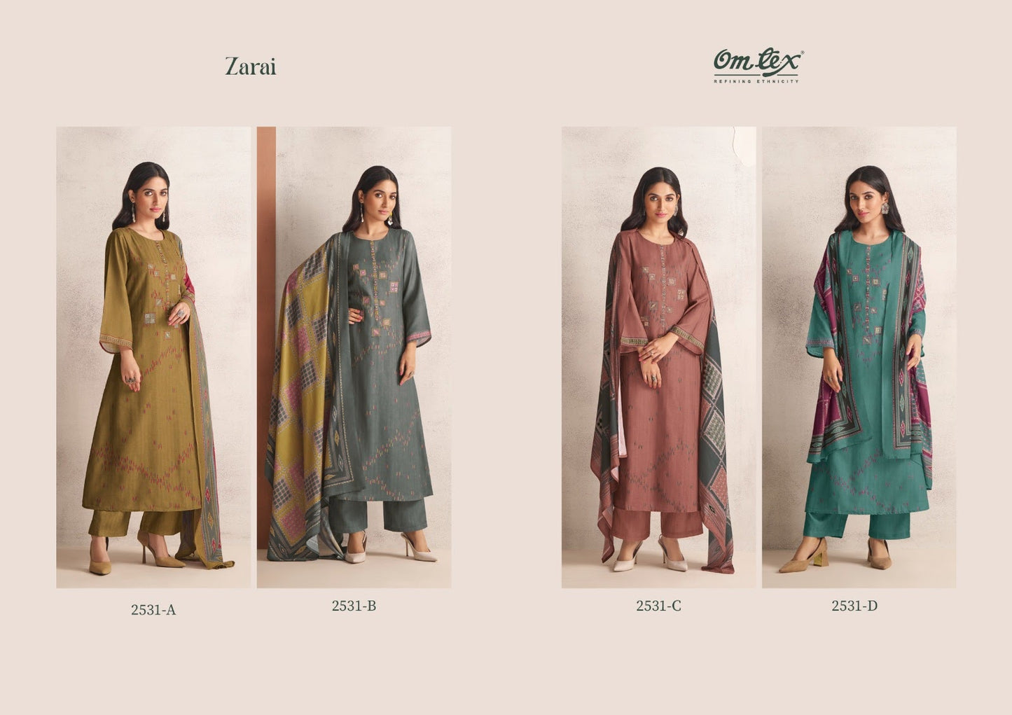 Zarai 2531 Omtex Pashmina Suits