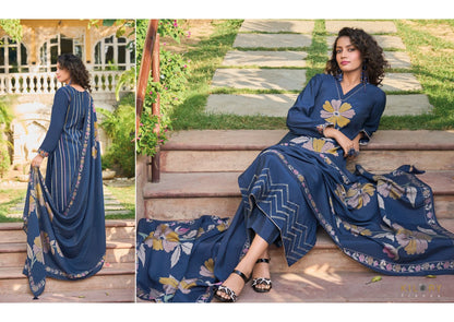 Zarina-2 Kilory Pure Viscose Muslin Pant Style Suits