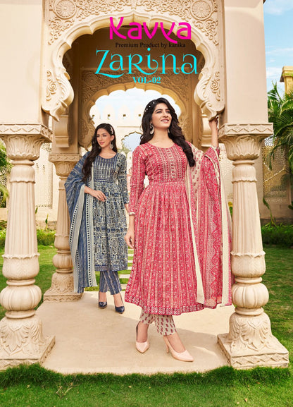 Zarina Vol 2 Kavya Cotton Readymade Pant Style Suits