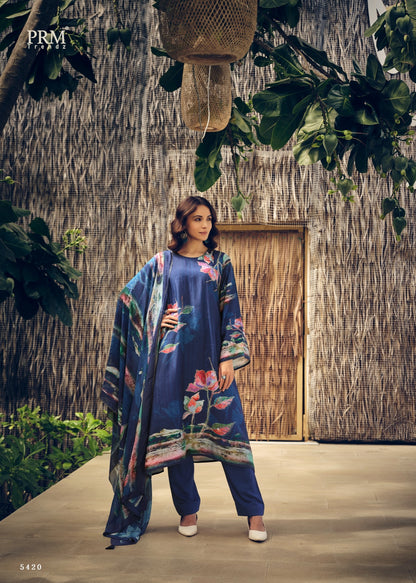 Zaysha Prm Trendz Muslin Pant Style Suits