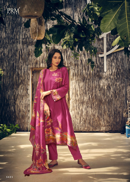 Zaysha Prm Trendz Muslin Pant Style Suits