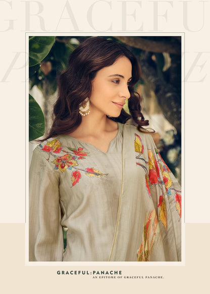 Zaysha Prm Trendz Muslin Pant Style Suits