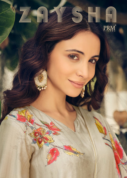 Zaysha Prm Trendz Muslin Pant Style Suits