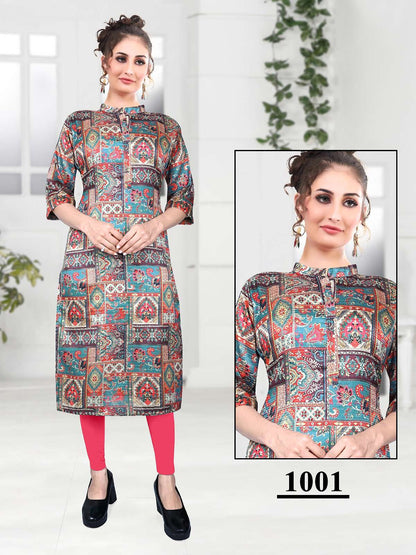 Zebra Vol 1 Kavinay Knee Length Kurtis