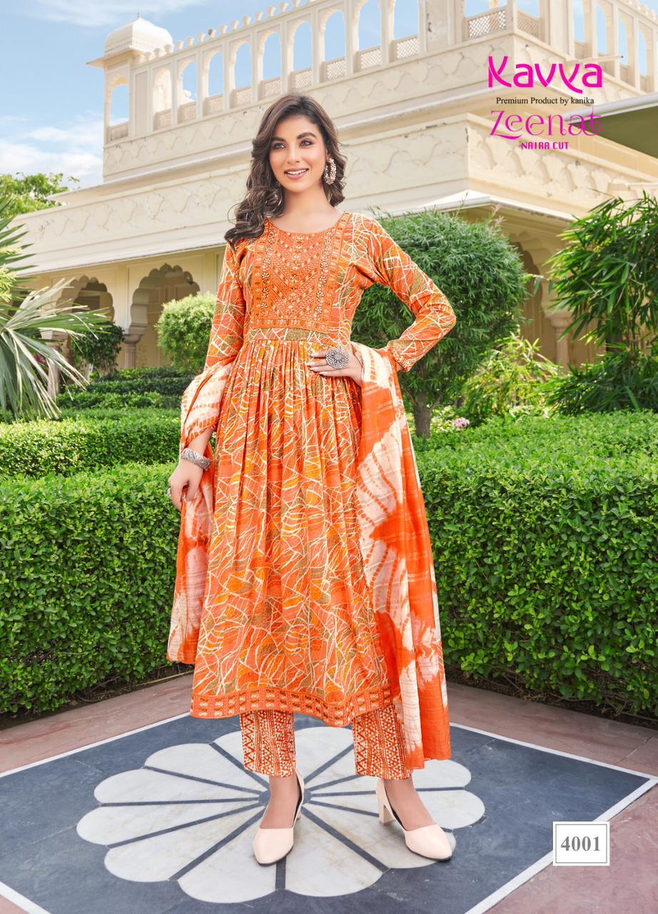 Zeenat Vol 4 Kavya Readymade Pant Style Suits