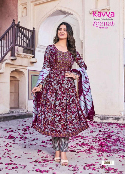 Zeenat Vol 8 Kavya Rayon Capsule Readymade Pant Style Suits