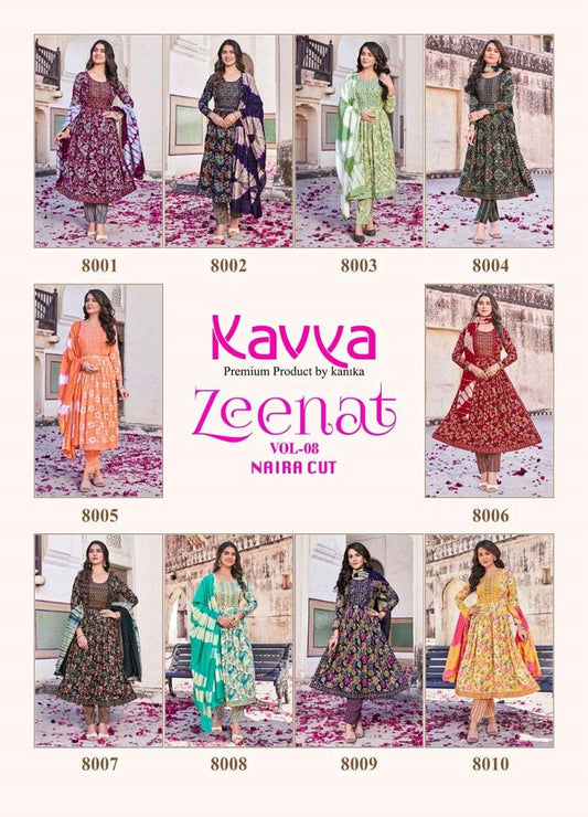 Zeenat Vol 8 Kavya Rayon Capsule Readymade Pant Style Suits