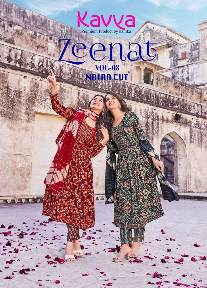 Zeenat Vol 8 Kavya Rayon Capsule Readymade Pant Style Suits
