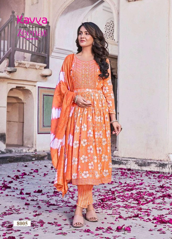 Zeenat Vol 8 Kavya Rayon Capsule Readymade Pant Style Suits