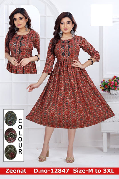 Zeenat Zoya Anarkali Kurtis