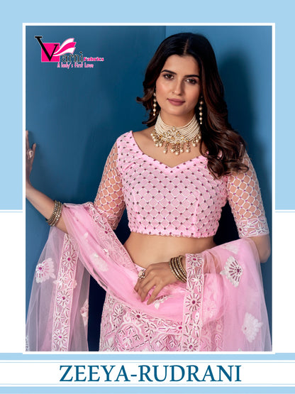 Zeeya-Rudrani Varni Fabrics Net Lehenga Choli