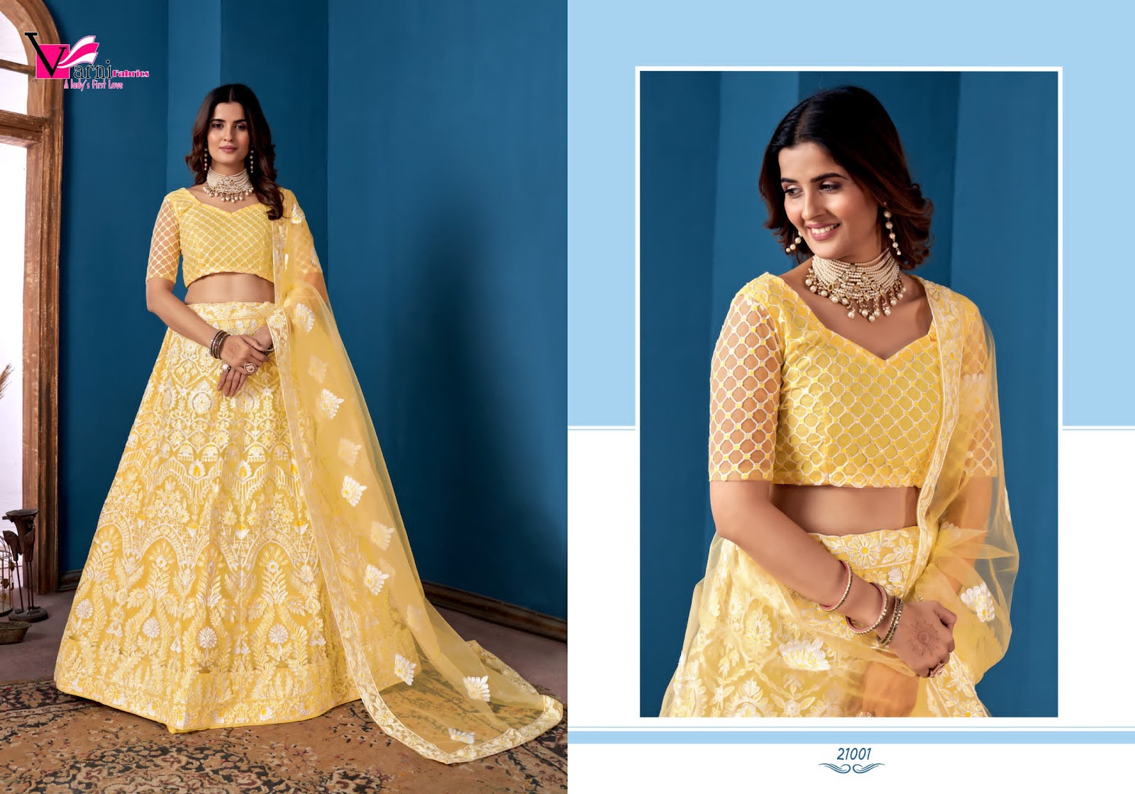 Zeeya-Rudrani Varni Fabrics Net Lehenga Choli