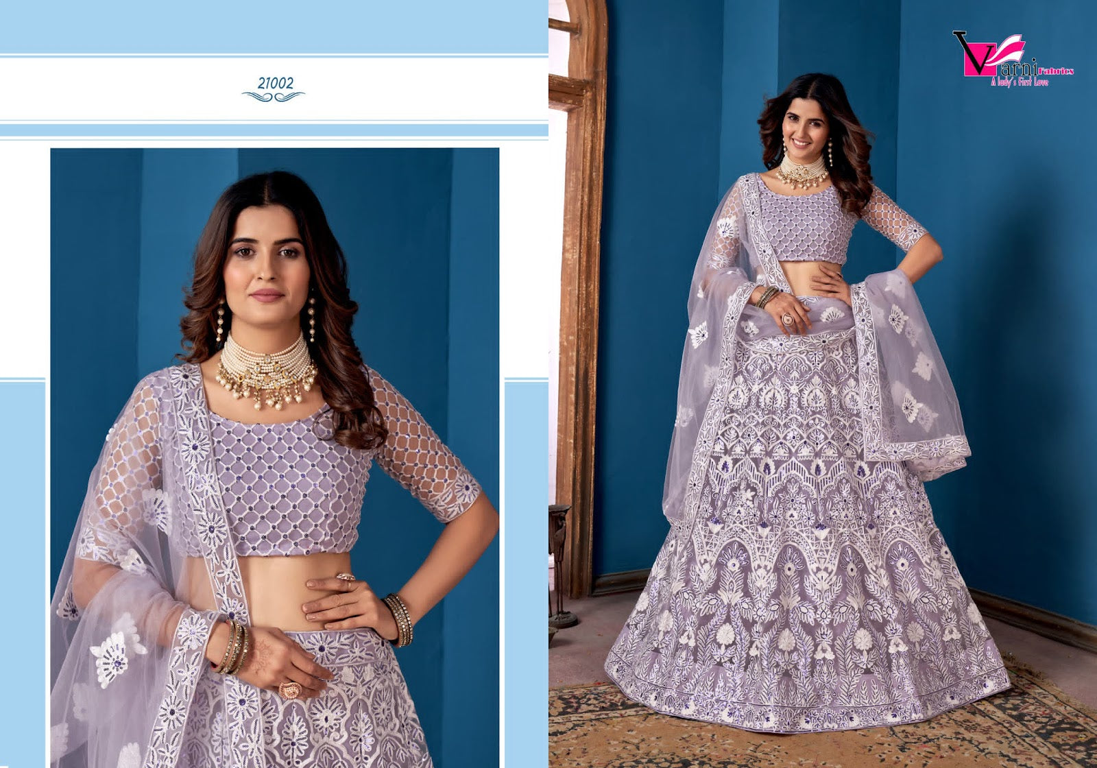 Zeeya-Rudrani Varni Fabrics Net Lehenga Choli