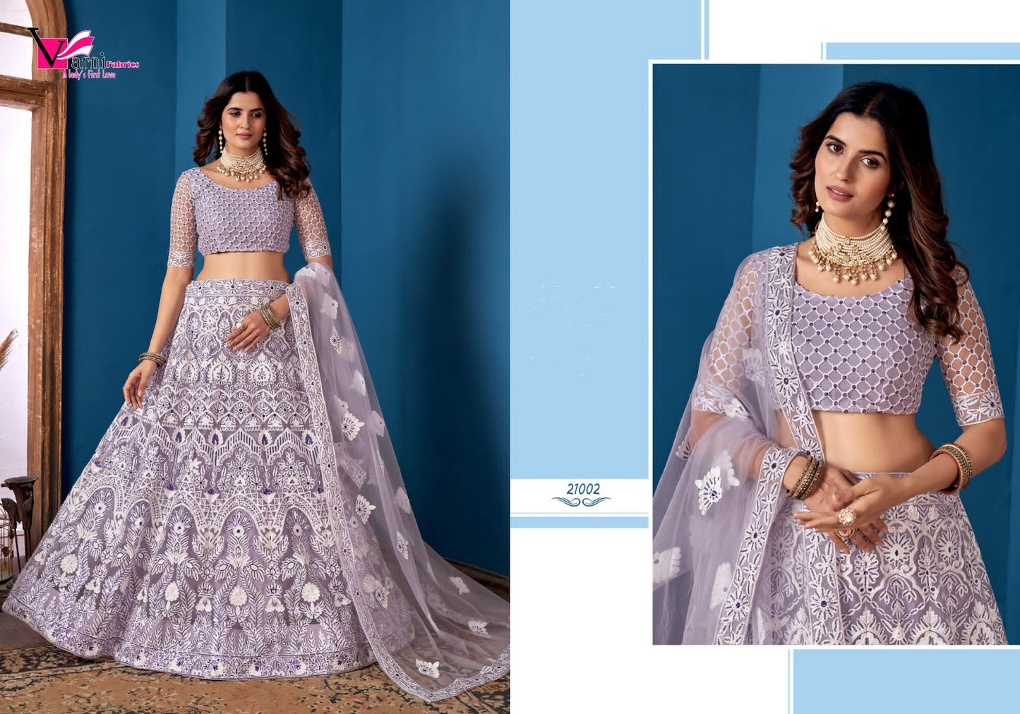 Zeeya-Rudrani Varni Fabrics Net Lehenga Choli