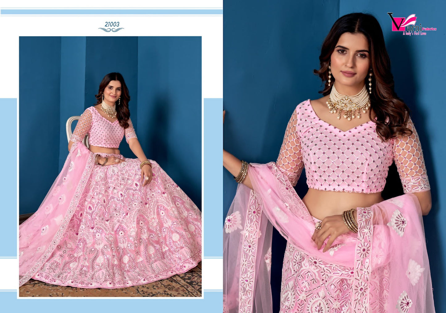 Zeeya-Rudrani Varni Fabrics Net Lehenga Choli