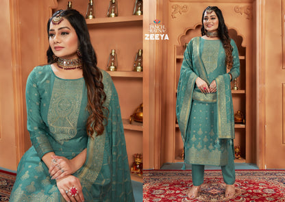 Zeeya Panch Ratna Pashmina Suits