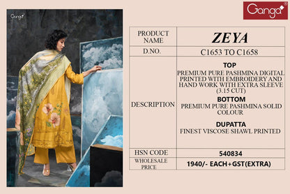 Zeya Ganga Pashmina Suits