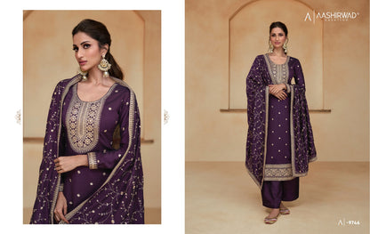 Ziana Aashirwad Creation Silk Readymade Plazzo Style Suits
