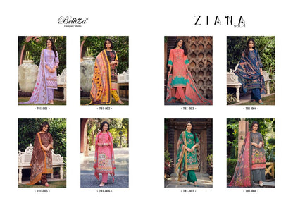 Ziana Vol 2 Belliza Designer Studio Pure Cotton Karachi Salwar Suits