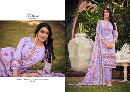 Ziana Vol 2 Belliza Designer Studio Pure Cotton Karachi Salwar Suits