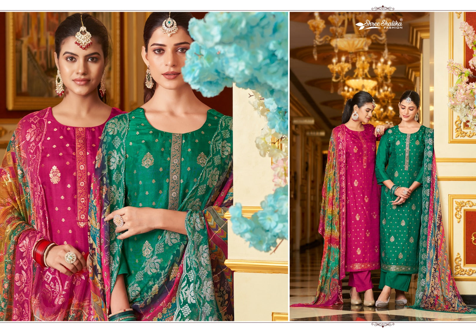 Zikr Vol 2 Shree Shalika Fashion Dola Jacquard Pant Style Suits
