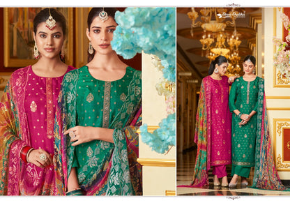 Zikr Vol 2 Shree Shalika Fashion Dola Jacquard Pant Style Suits