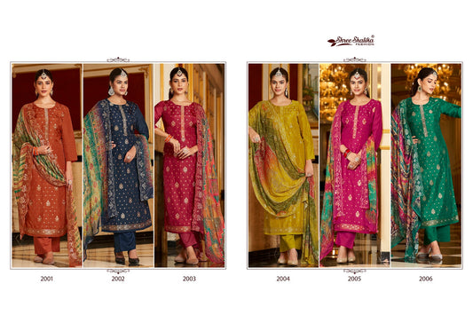 Zikr Vol 2 Shree Shalika Fashion Dola Jacquard Pant Style Suits