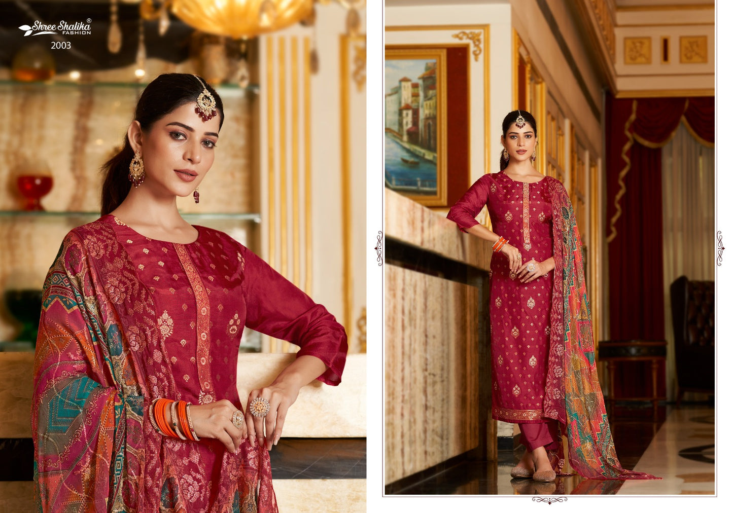 Zikr Vol 2 Shree Shalika Fashion Dola Jacquard Pant Style Suits