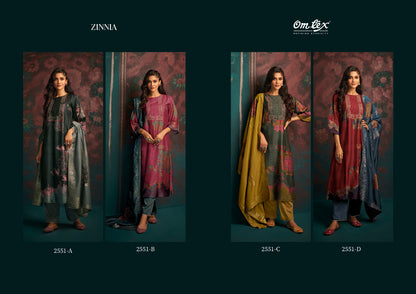 Zinnia Omtex Russian Silk Pant Style Suits