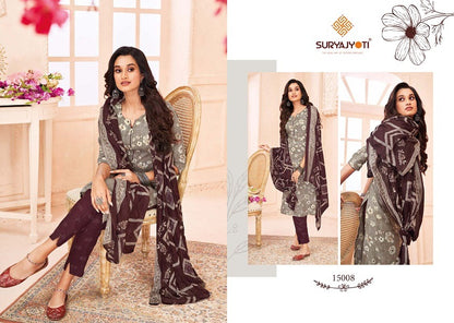 Zion Cotton Vol 15 Suryajyoti Pant Style Suits