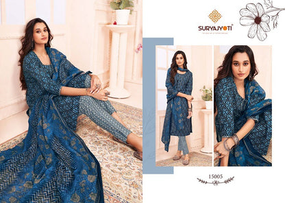 Zion Cotton Vol 15 Suryajyoti Pant Style Suits