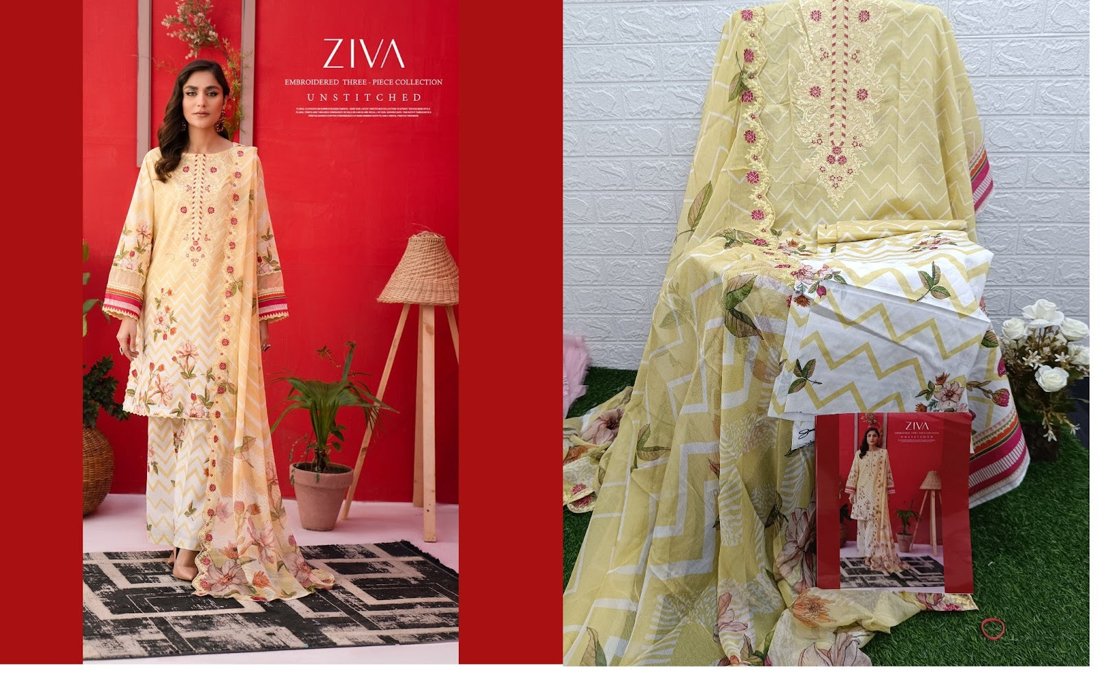 Ziva Vol 5 Gull Jee Lawn Original Pakistani Suits