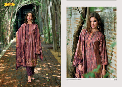 Zohra Ajraa Velvet Pashmina Suits