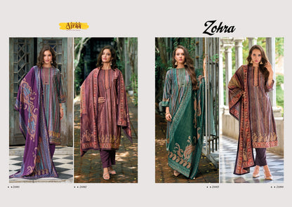 Zohra Ajraa Velvet Pashmina Suits