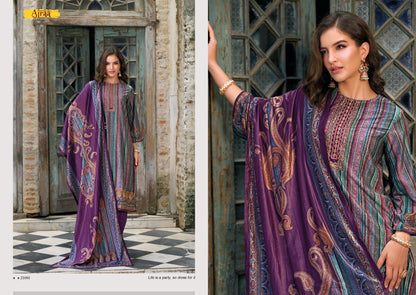 Zohra Ajraa Velvet Pashmina Suits
