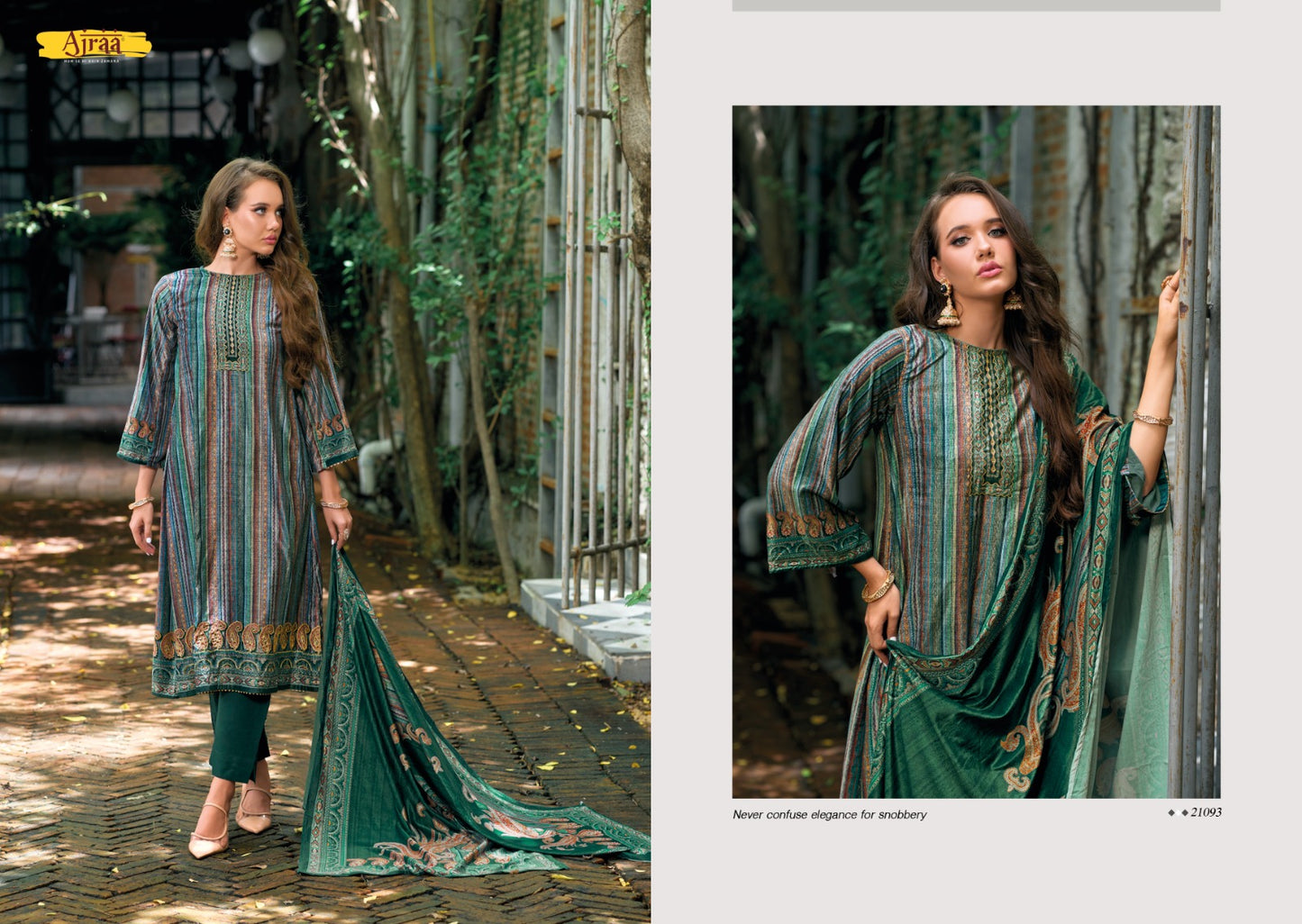 Zohra Ajraa Velvet Pashmina Suits