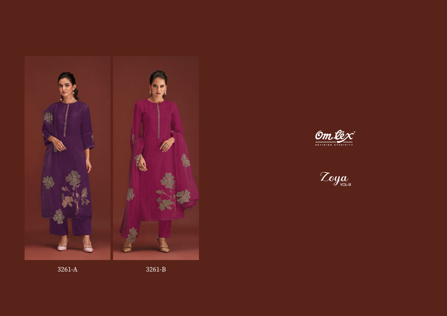Zoya-Iii Omtex Organza Pant Style Suits