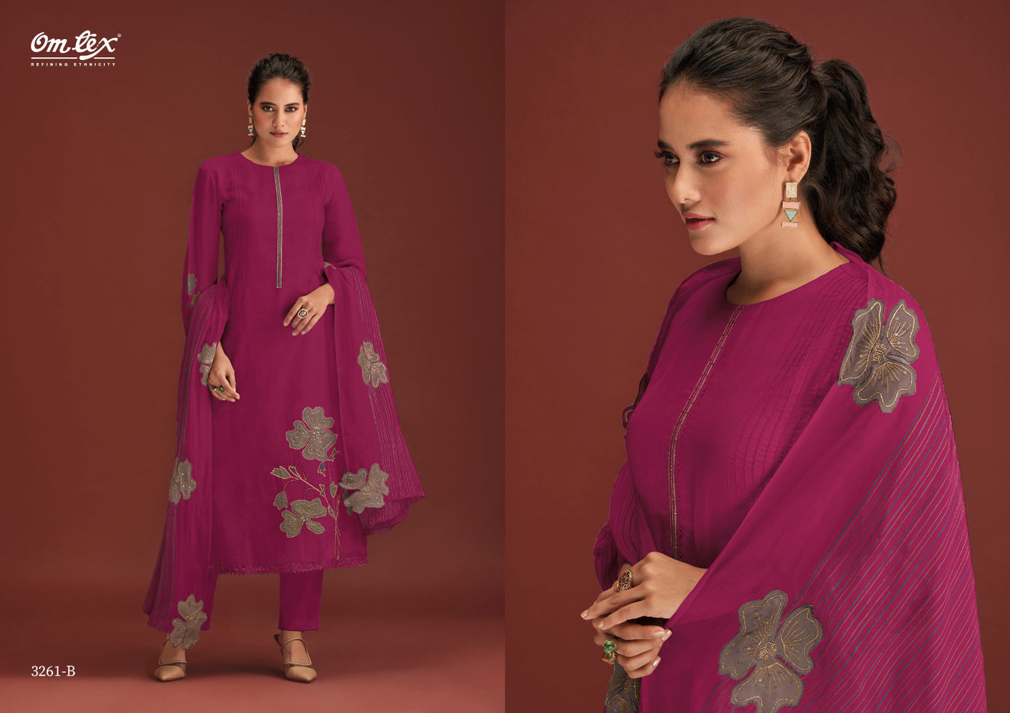 Zoya-Iii Omtex Organza Pant Style Suits