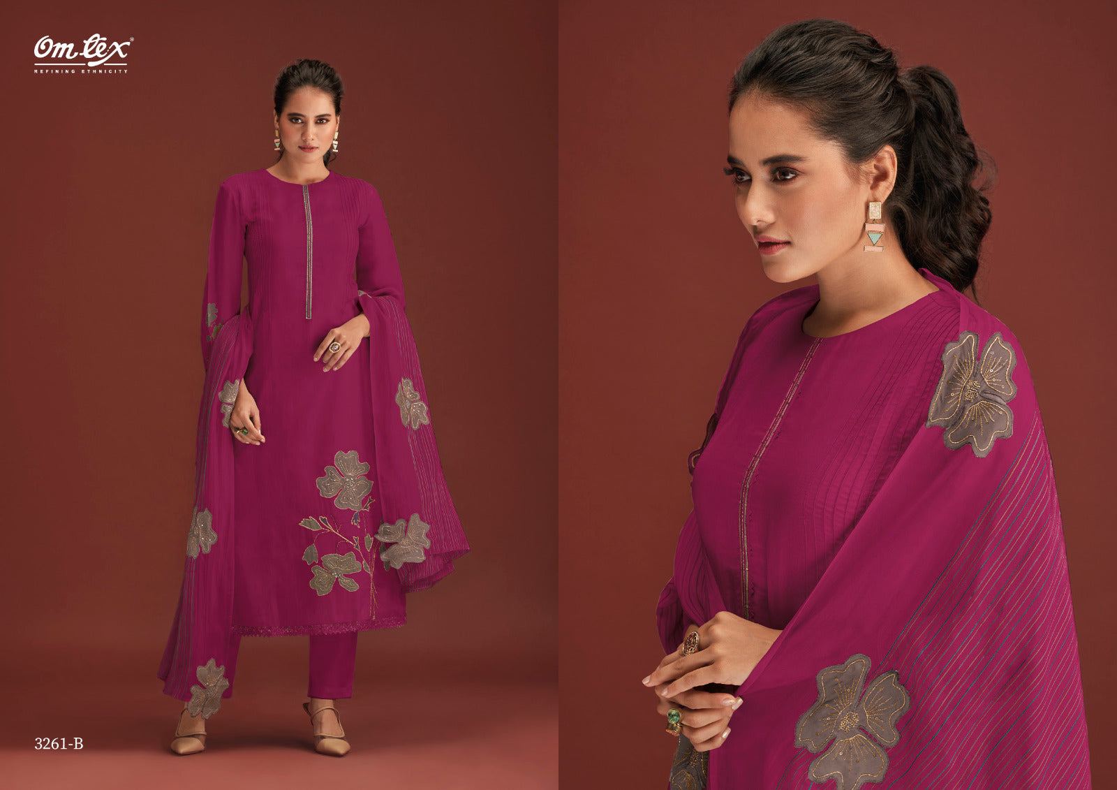 Zoya-Iii Omtex Organza Pant Style Suits