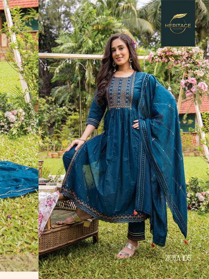 Zoya Heritage Readymade Pant Style Suits