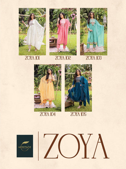 Zoya Heritage Readymade Pant Style Suits