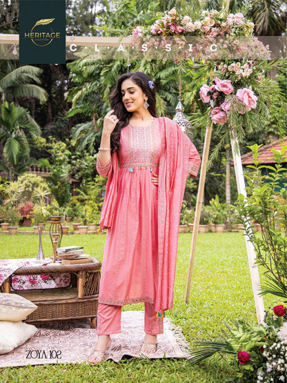Zoya Heritage Readymade Pant Style Suits