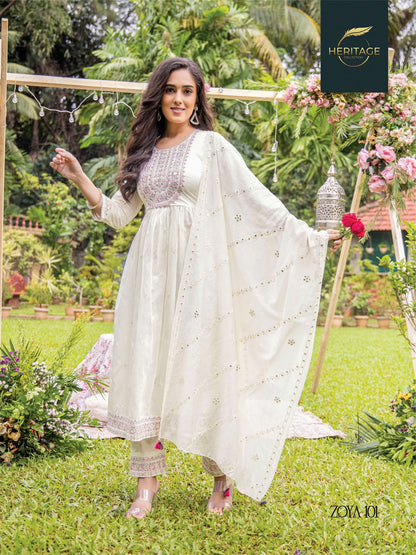 Zoya Heritage Readymade Pant Style Suits