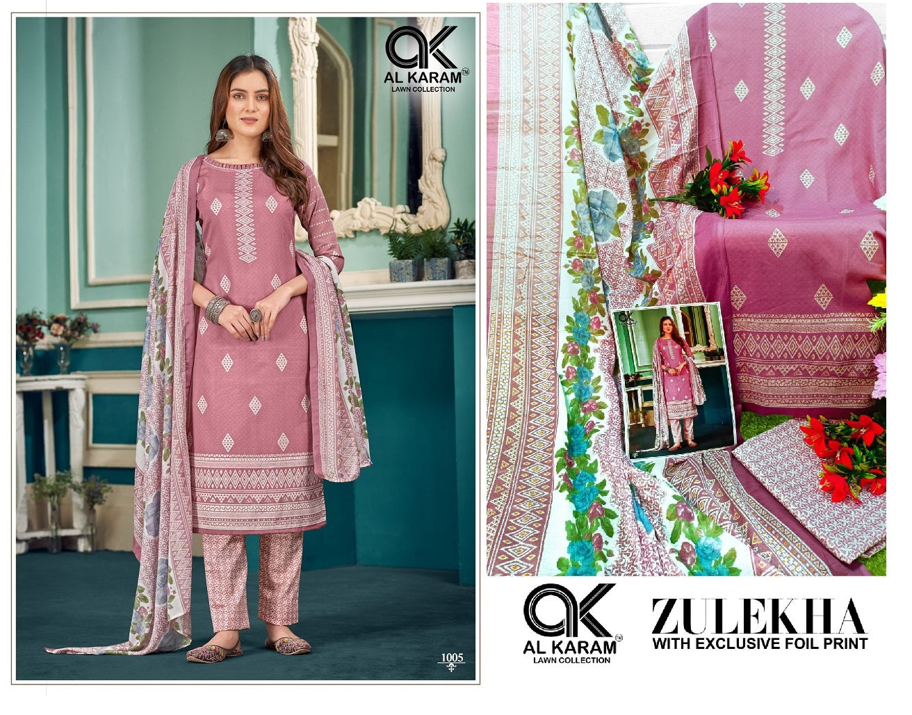 Zulekha Al Karam Karachi Salwar Suits